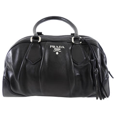 Prada Black Leather Nappa Leather Bowler Bag – I MISS YOU VINTAGE