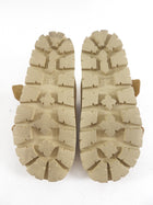 Prada Double Buckle Beige Suede Flat Slide Sandals - 36.5 (fits like 37)