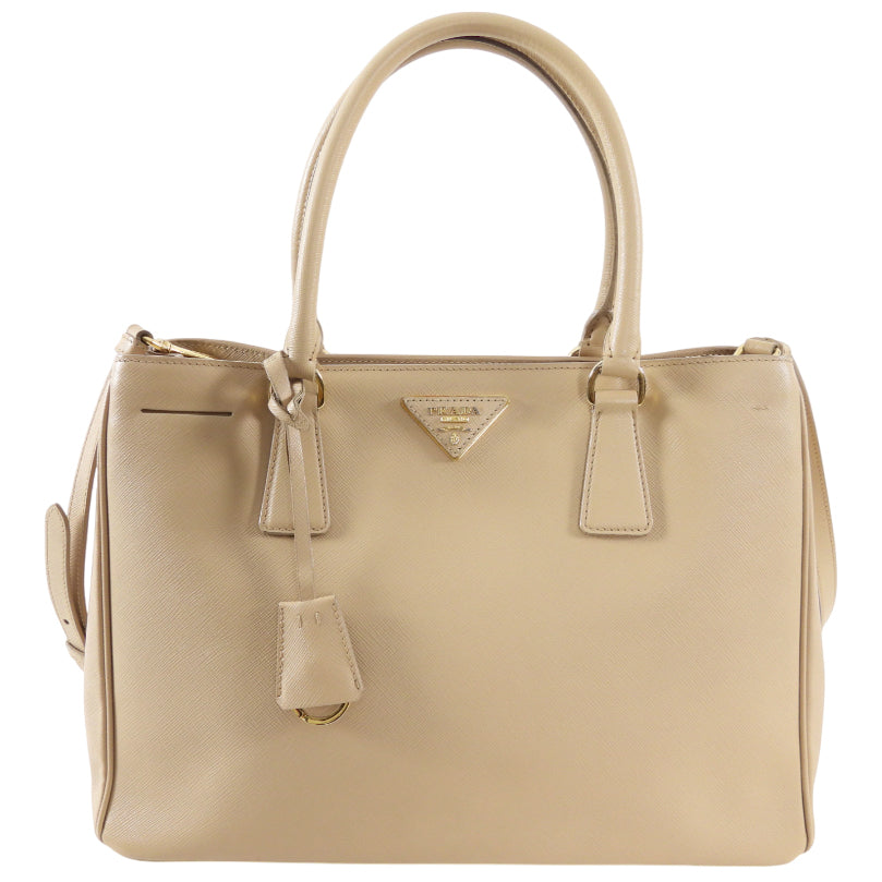 Prada Saffiano Leather Medium Nude Galleria Tote Bag