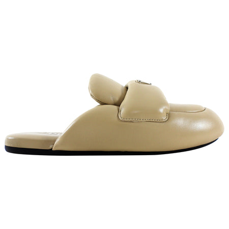 Prada Light Beige Puffy Slide Slippers - 35