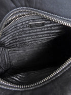 Prada Black Nappa Small Triangle Pocket Vertical Two Way Tote Bag