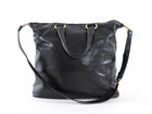 Prada Black Soft Calf Leather Two Way Tote Bag