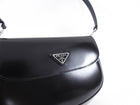 Prada Small Cleo Brushed Leather Shoulder Bag With Flap