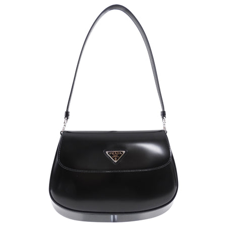 Prada Small Cleo Brushed Leather Shoulder Bag With Flap