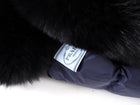 Prada Navy Nylon Down Puffer Coat with Fur Collar - S (6)