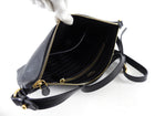 Prada Black Grained Daino Leather Flat Crossbody Bag