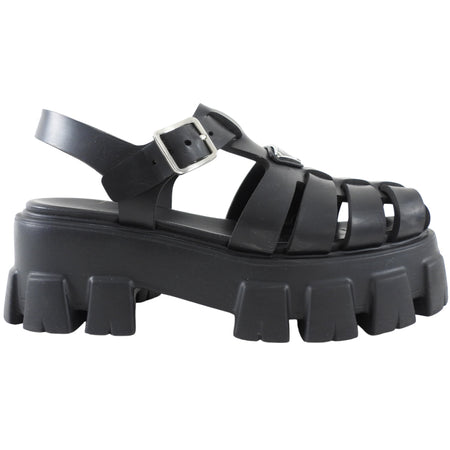 Prada Rubber Monolith Fisherman Sandals - 37