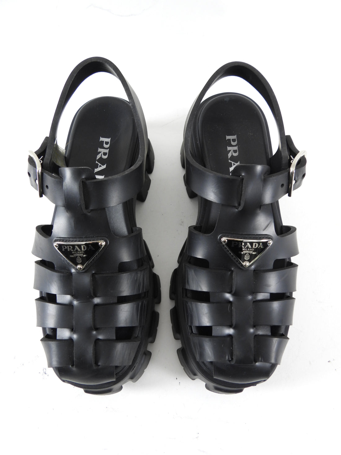 Prada Rubber Monolith Fisherman Sandals - 37