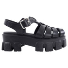 Prada Black Rubber Fisherman Monolith Sandals - 37