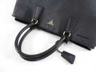 Prada Large Black Saffiano Leather Galleria Tote Bag