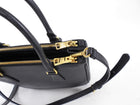 Prada Small Black Saffiano Leather Double Zip Galleria Tote Bag