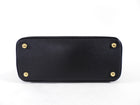 Prada Small Black Saffiano Leather Double Zip Galleria Tote Bag