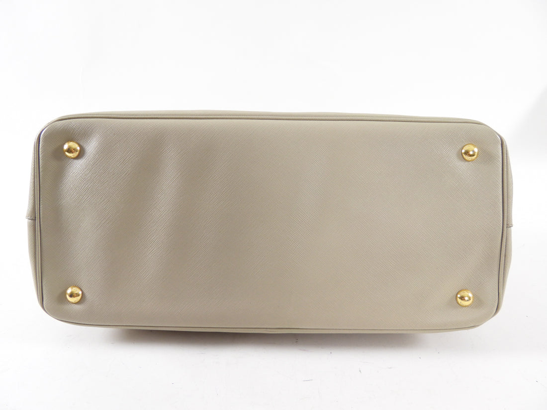 Prada Light Beige Saffiano Leather Large Galleria Tote Bag
