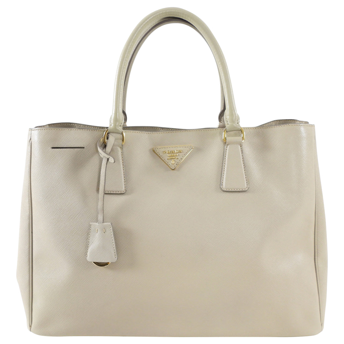 Prada Light Beige Saffiano Leather Large Galleria Tote Bag