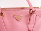 Prada Pink Saffiano Leather Double Zip Galleria Bag