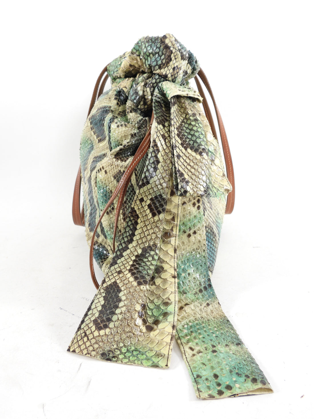 Green Python Snakeskin Prada Green Python Snakeskin Large Shoulder Bag – I MISS YOU VINTAGE