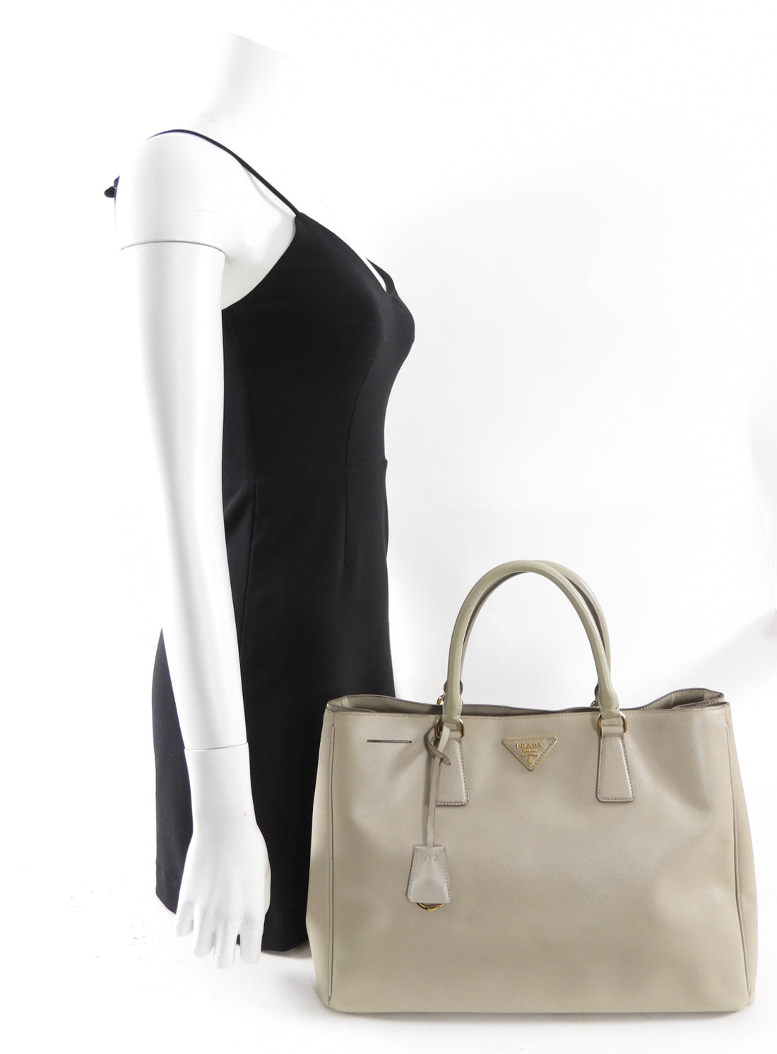 Prada Light Beige Saffiano Leather Large Galleria Tote Bag