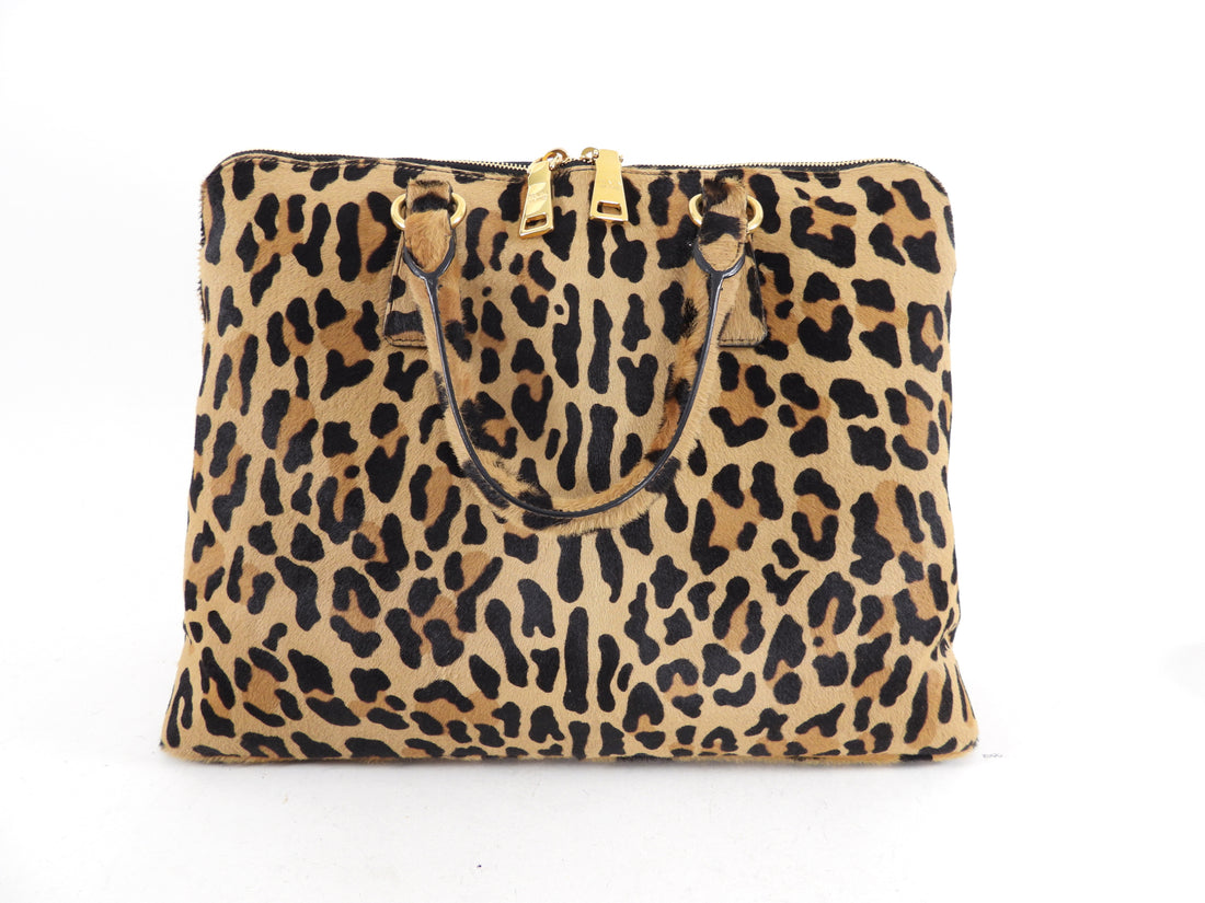 Prada Leopard Calfskin Large Tote Bag – I MISS YOU VINTAGE