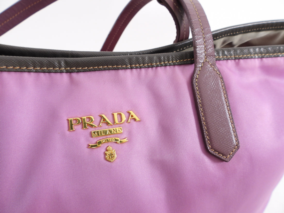 Prada Lilac Purple Tessuto Nylon Tote Bag