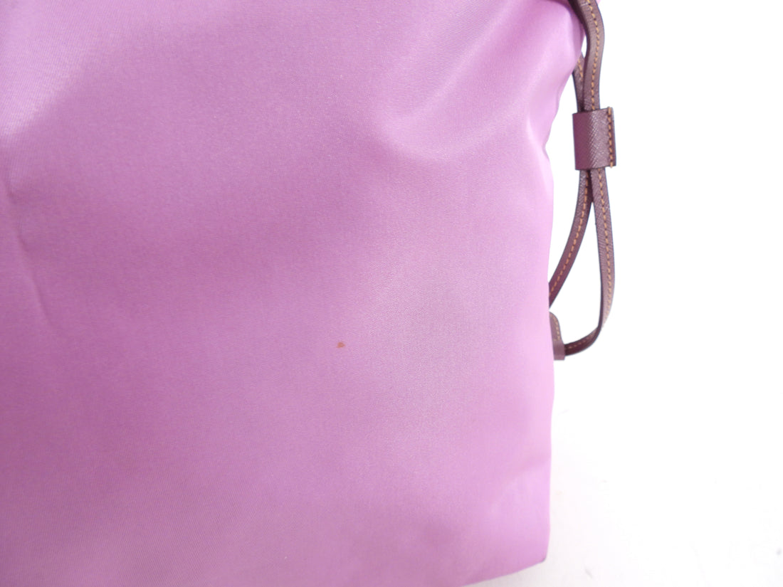 Prada Lilac Purple Tessuto Nylon Tote Bag