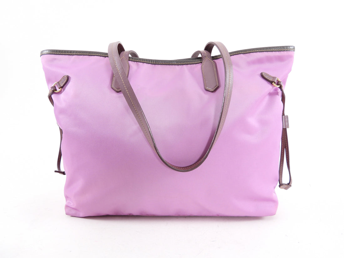 Prada Lilac Purple Tessuto Nylon Tote Bag