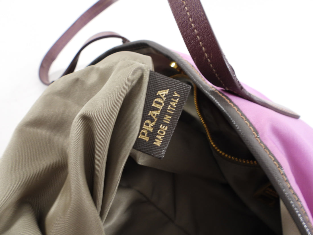 Prada Lilac Purple Tessuto Nylon Tote Bag