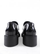 Prada Black Brushed Leather Loafers - 36 / 36.5
