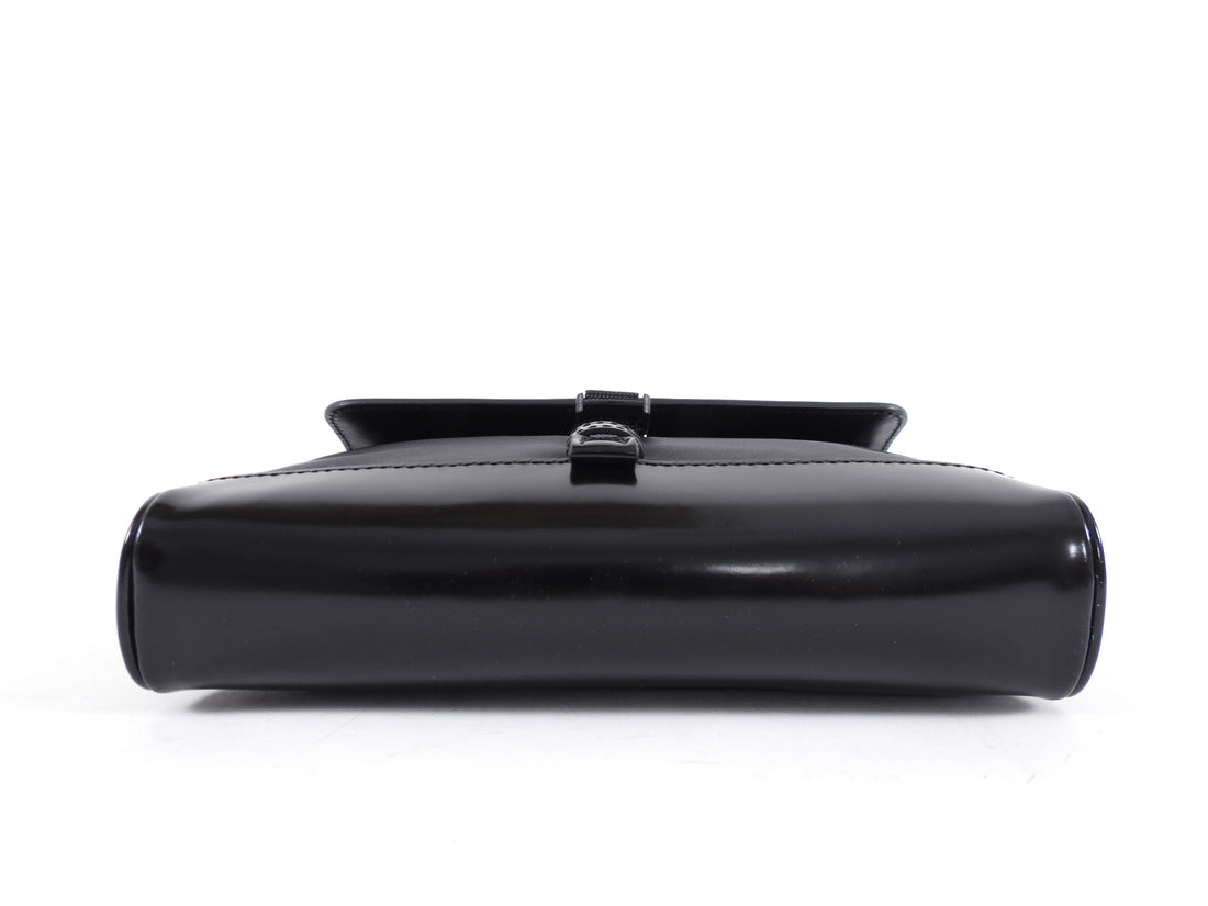 Prada 2023 Black Nylon and Leather Small Crossbody Bag