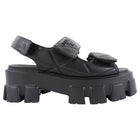 Prada Quilted Leather Monolith Platform Sandals - 38