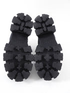 Prada Black Leather Re-Nylon Monolith Ankle Boot with Pouch - 37.5