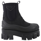 Prada Black Re-Nylon Monolith Platform Duck Boots - 37