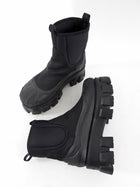 Prada Black Re-Nylon Monolith Platform Duck Boots - 37