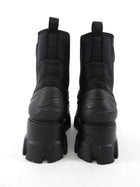 Prada Black Re-Nylon Monolith Platform Duck Boots - 37