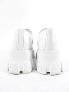 Prada White Leather Monolith Lug Sole Loafers - 38.5 / US 8.5
