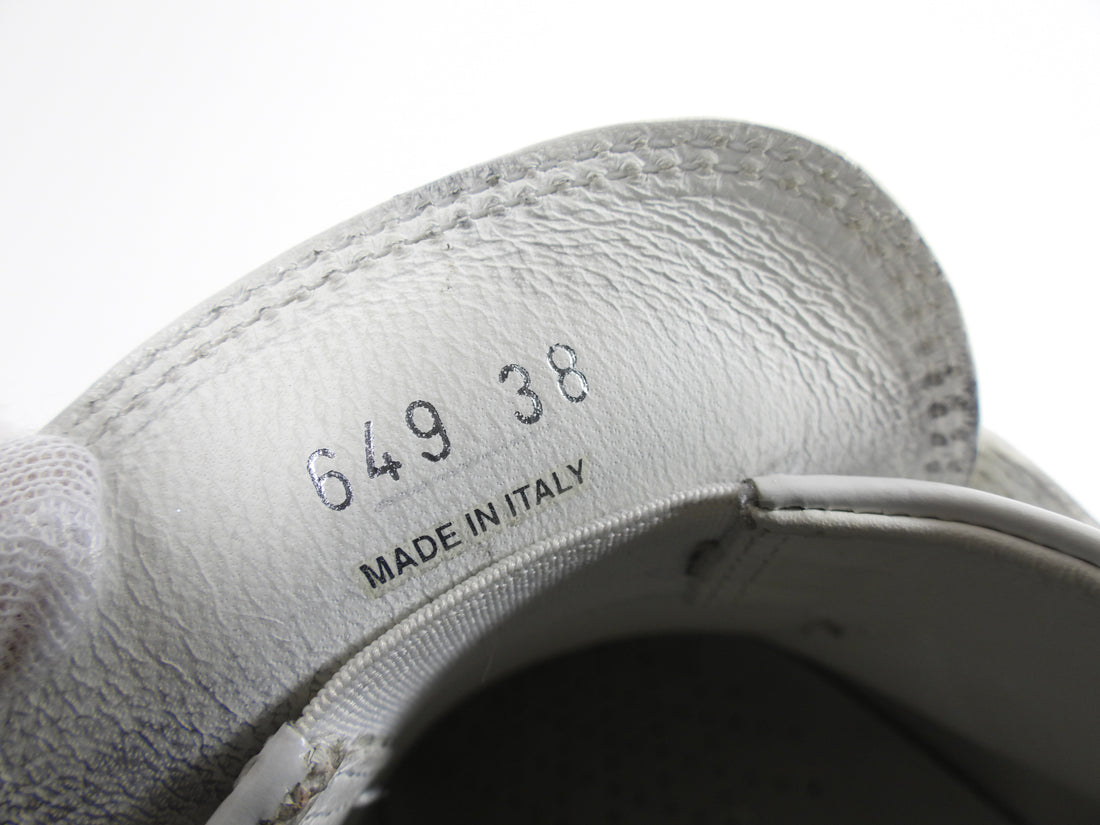 Prada White Leather Monolith Lug Sole Loafers - 38.5 / US 8.5