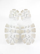 Prada White Leather Monolith Lug Sole Loafers - 38.5 / US 8.5