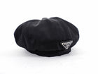 Prada Black Re-Nylon Newsboy Cap - M