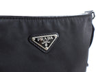 Prada Vintage Black Nylon and Leather Messenger Shoulder Bag