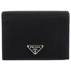 Prada Black Nylon Tessuto Compact Bifold Wallet