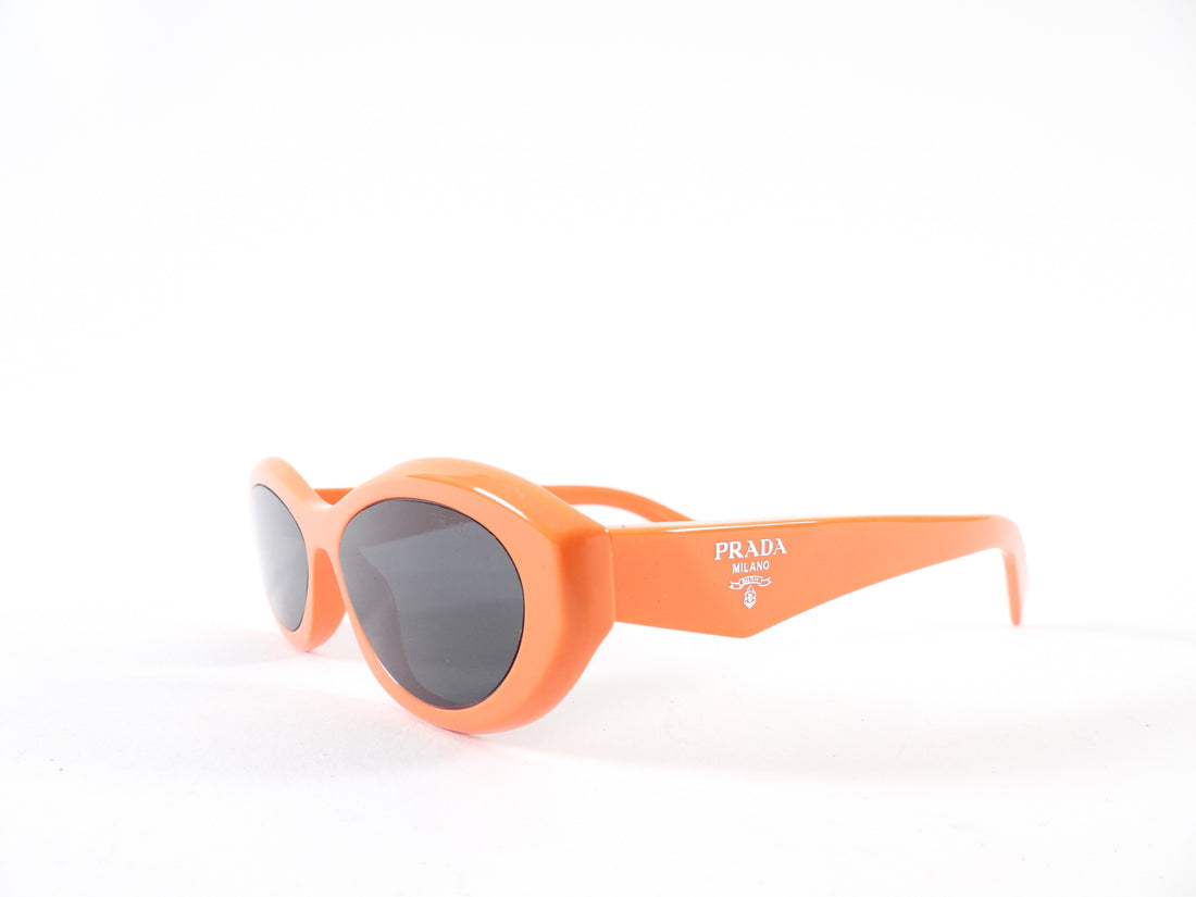 Prada Coral Acetate Oval Sunglasses