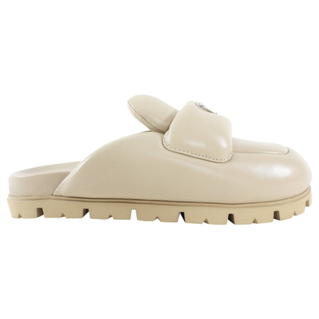 Prada Beige Puffy Slide Mule Slippers - 36.5 / 37