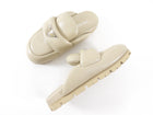 Prada Beige Puffy Slide Mule Slippers - 36.5 / 37