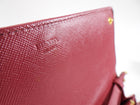Prada Cherry Pink Saffiano Leather Wallet on Chain Crossbody Bag