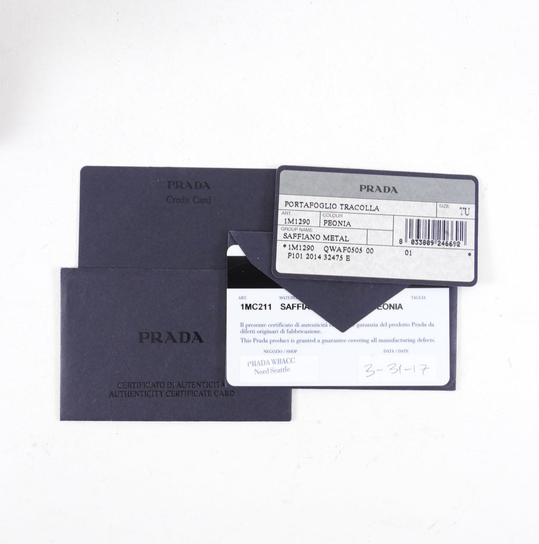 Prada Cherry Pink Saffiano Leather Wallet on Chain Crossbody Bag