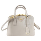 Prada Small Grey Saffiano Leather Promenade Crossbody Bag