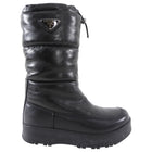 Prada Black Leather Puffer Snow Boots - 37