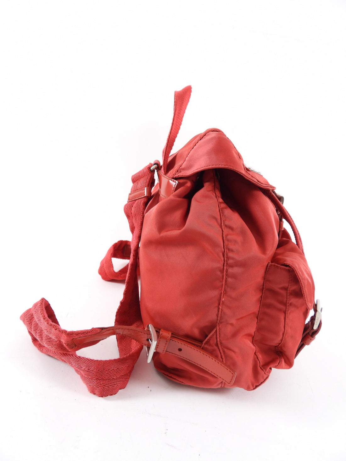 Prada Red Nylon Small Vintage 1990's Backpack