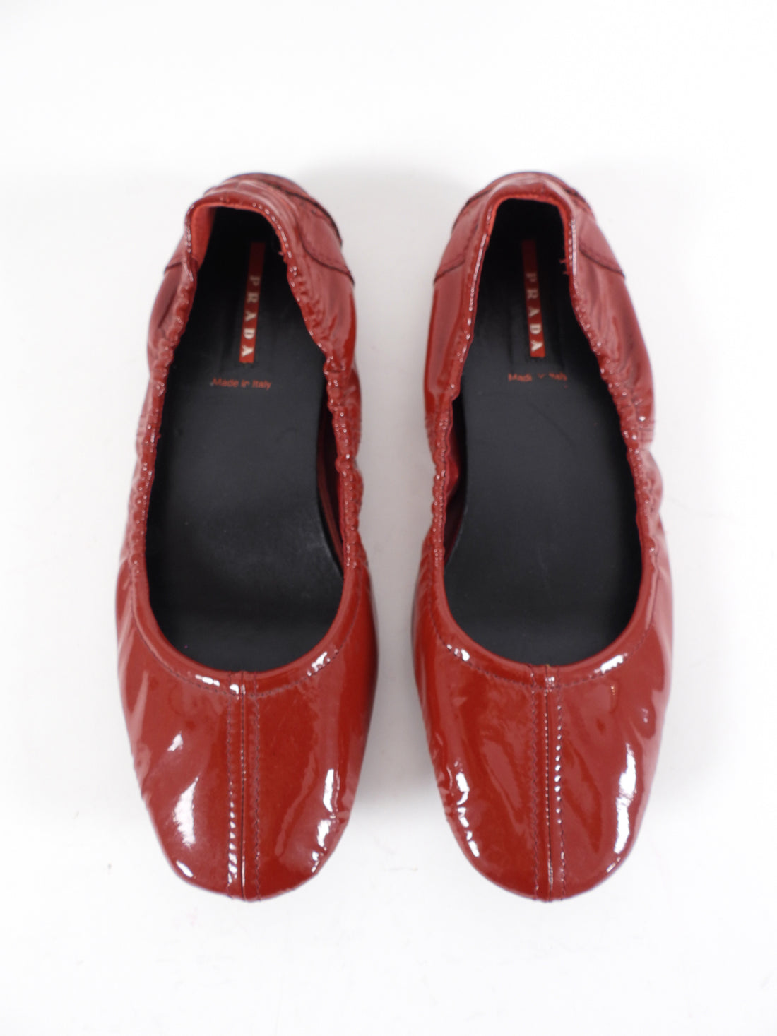 Prada Red Patent Elastic Loafers - 37