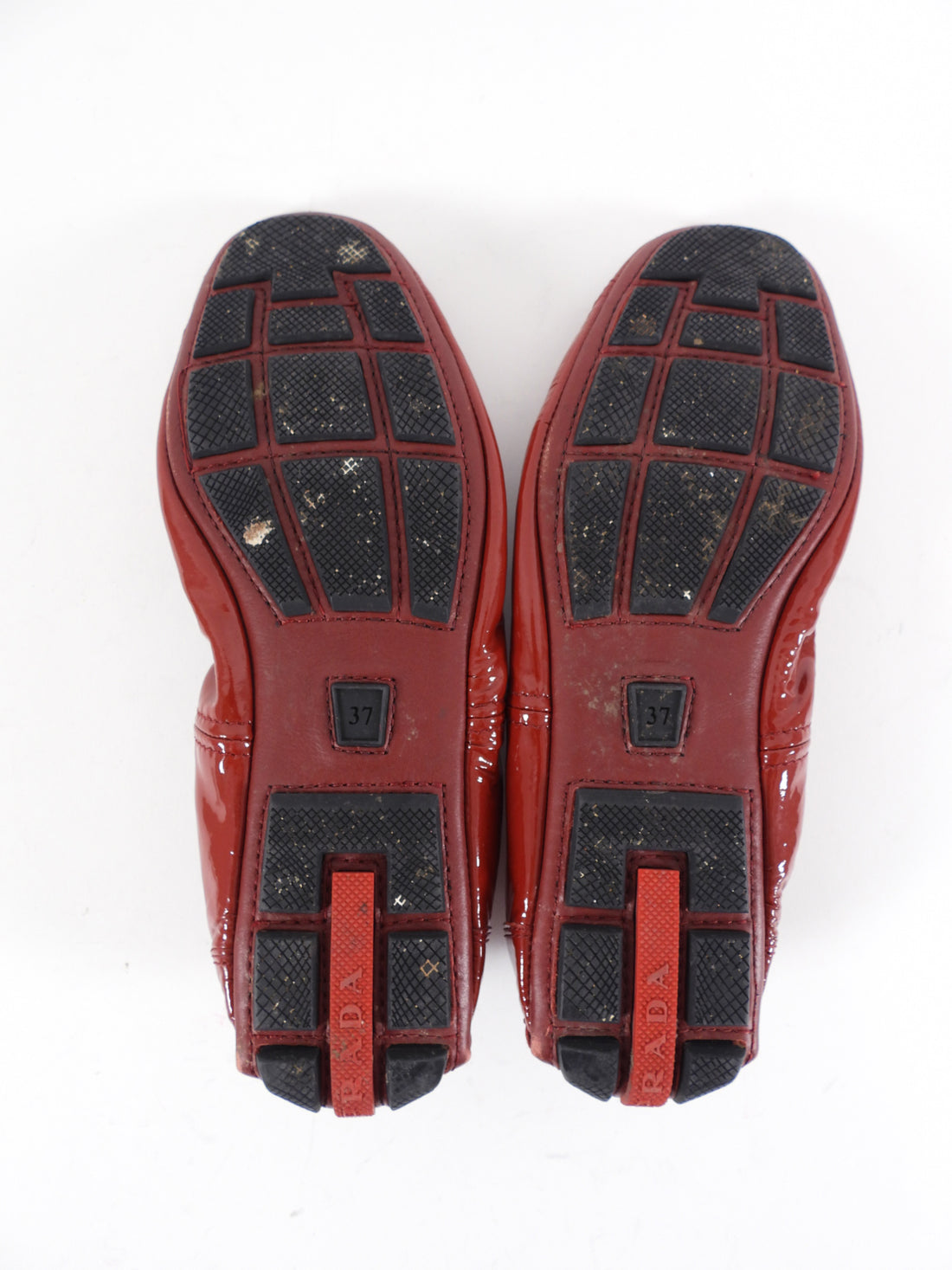 Prada Red Patent Elastic Loafers - 37