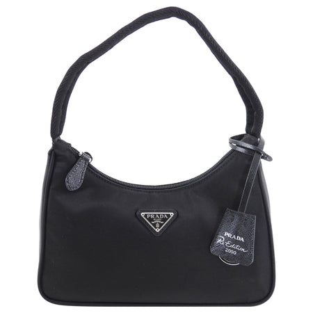 Prada Black Nylon Mini Re Edition 2005 Bag